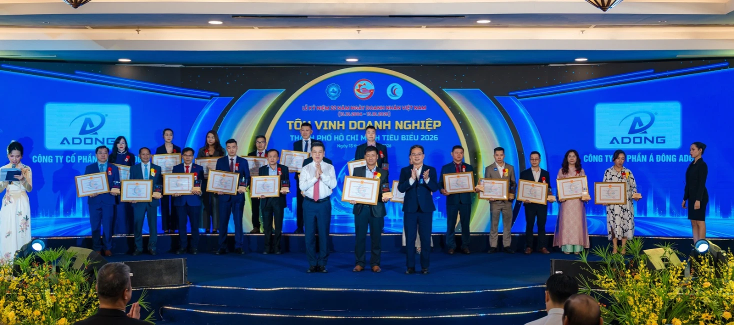 Á ĐÔNG ADG CHÍNH THỨC GÓP MẶT TRONG TOP 100 “DOANH NGHIỆP TP.HCM TIÊU BIỂU NĂM 2026