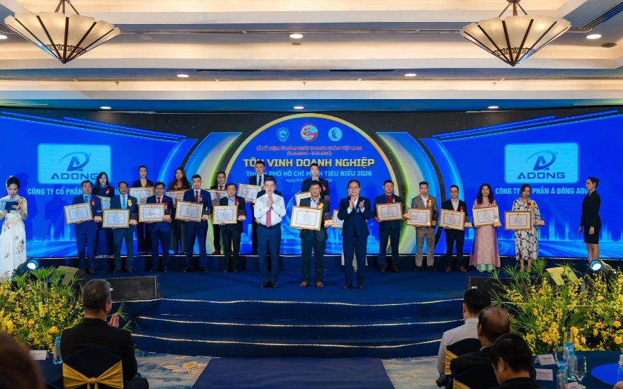 Á ĐÔNG ADG CHÍNH THỨC GÓP MẶT TRONG TOP 100 “DOANH NGHIỆP TP.HCM TIÊU BIỂU NĂM 2026